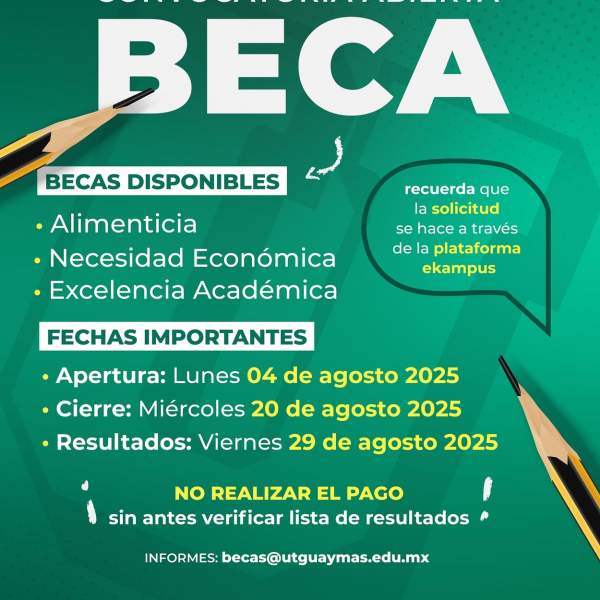 Convocatoria de Becas UTG 